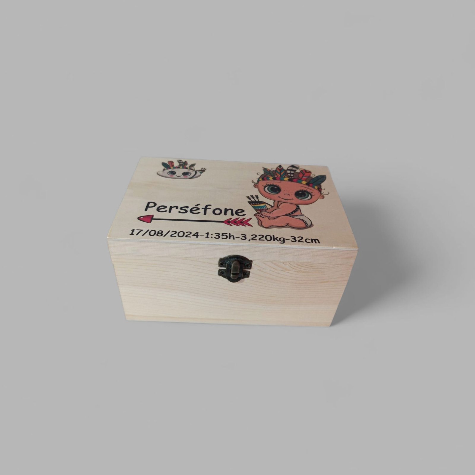 Cajita de Recuerdos de Madera Personalizada