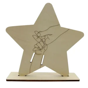 Soporte de pulsera de nacimiento en madera