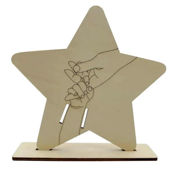Soporte de pulsera de nacimiento en madera