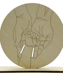 Soporte de pulsera de nacimiento en madera