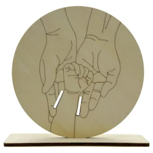 Soporte de pulsera de nacimiento en madera