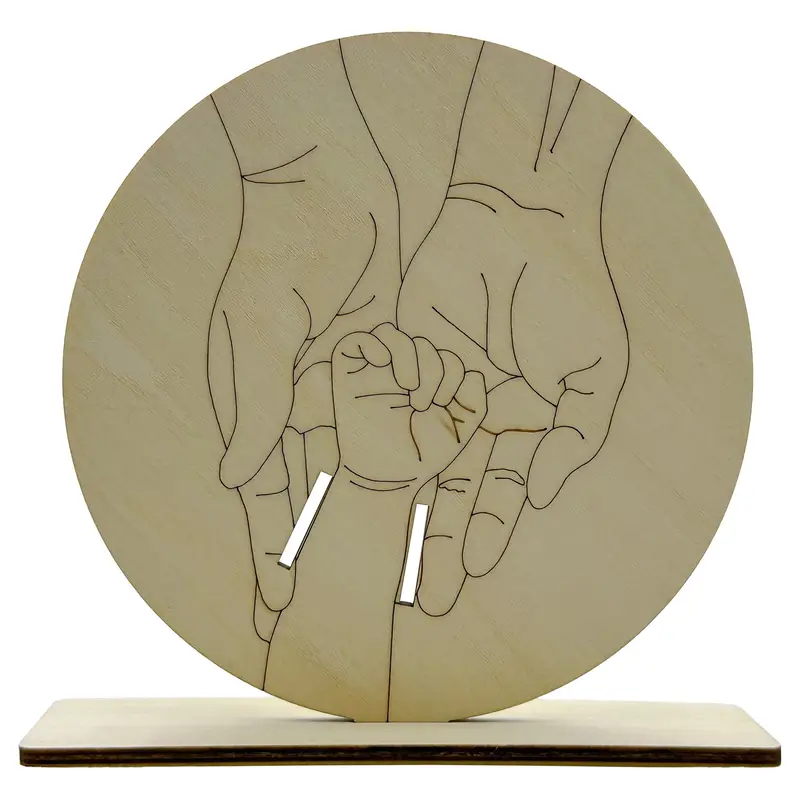 Soporte de pulsera de nacimiento en madera