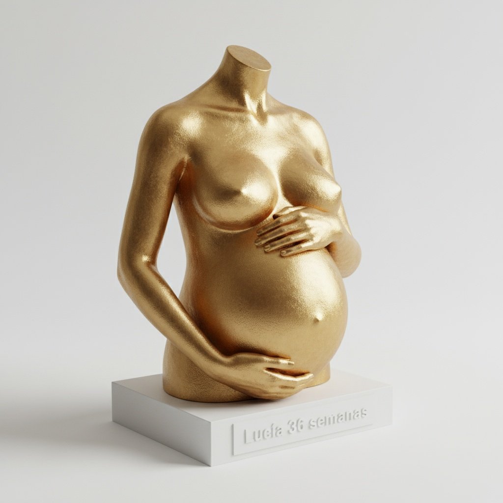 Busto 3D natural de embarazada