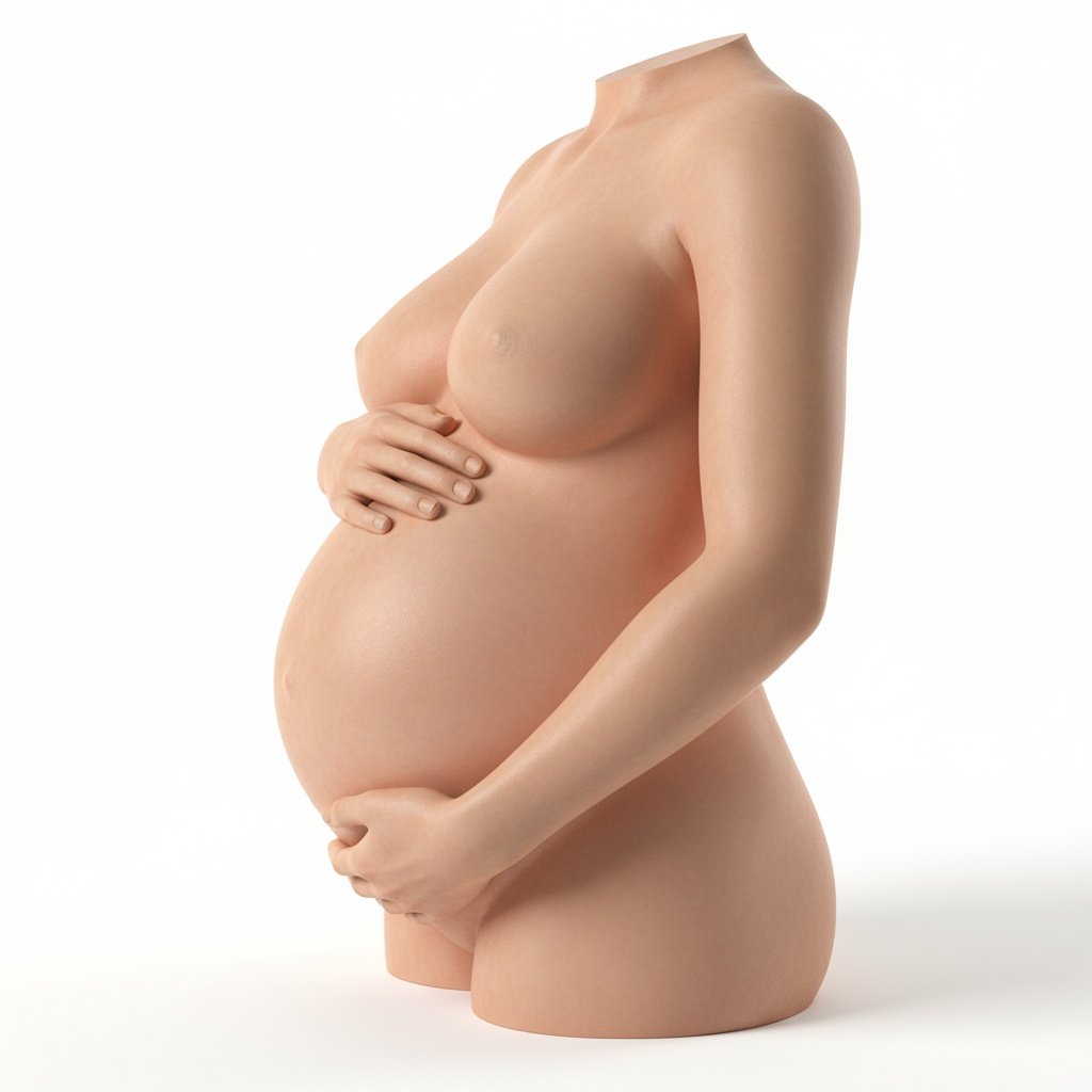 Busto 3D natural de embarazada