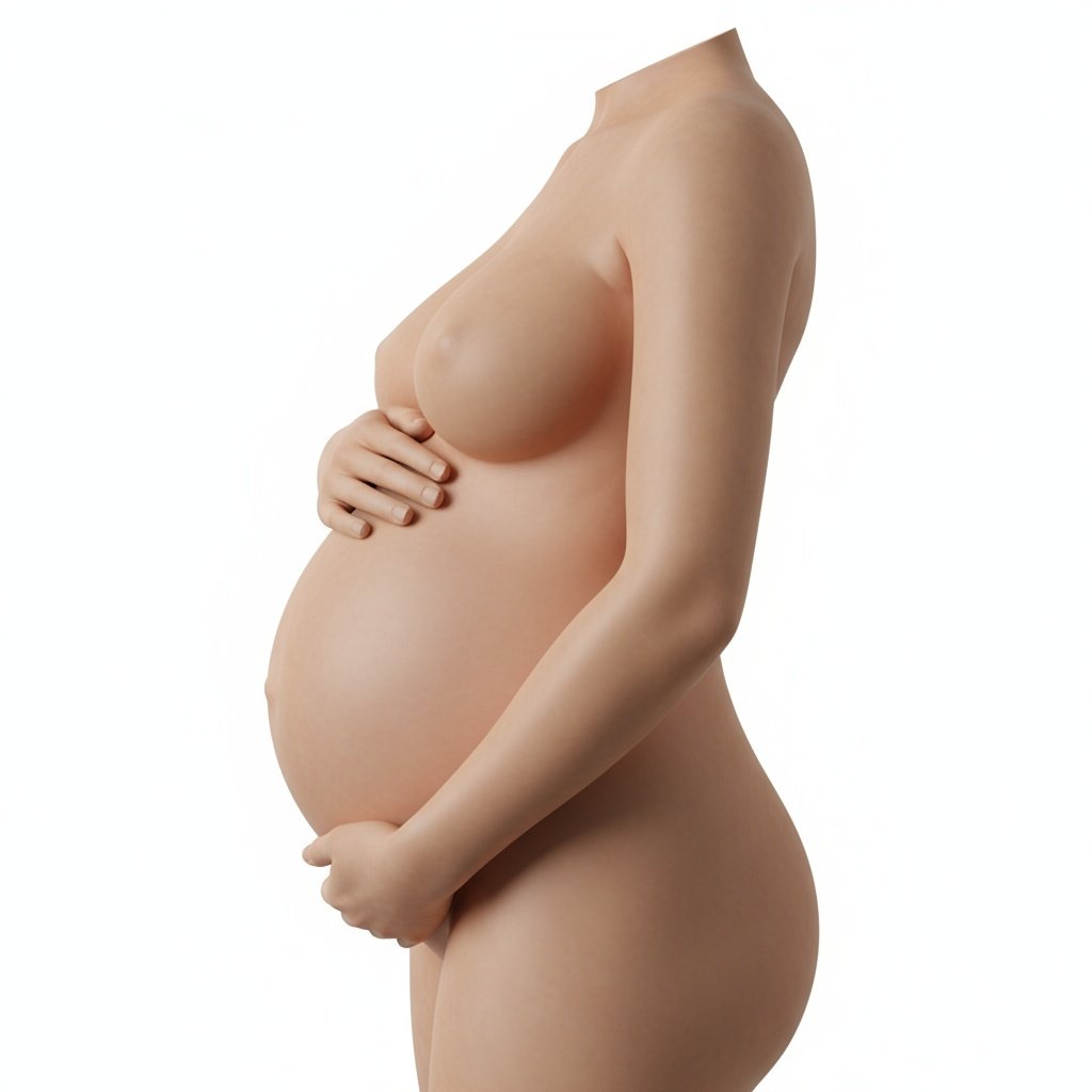 Busto 3D natural de embarazada